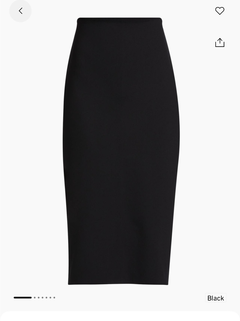 Commando Black Neoprene Pencil Midi Skirt